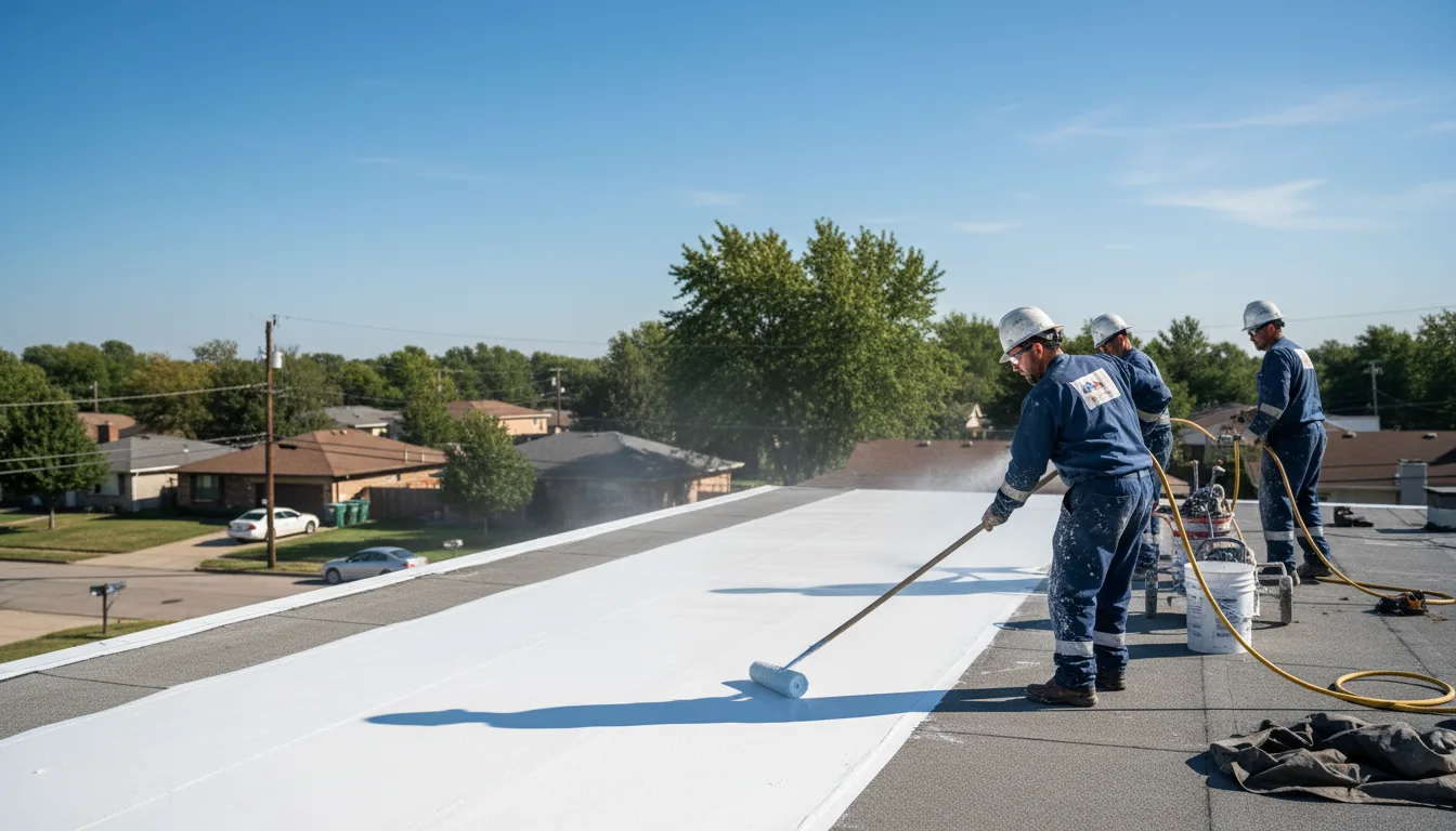 Commercial roof coating in Longdale, OK near me